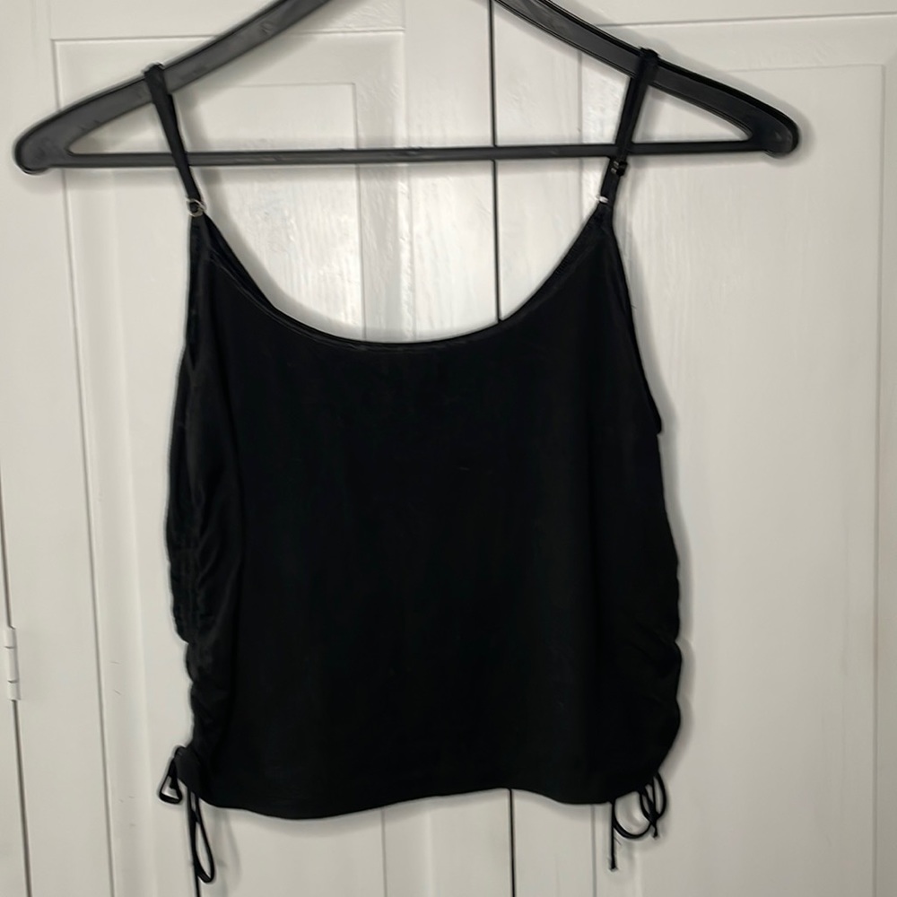Victorias Secret Ruched Side Tie Cropped Tank Large